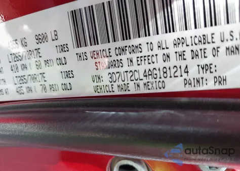 2010 Dodge Ram 2500 Laramie из США, поврежденный, VIN 3D7UT2CL4AG181214